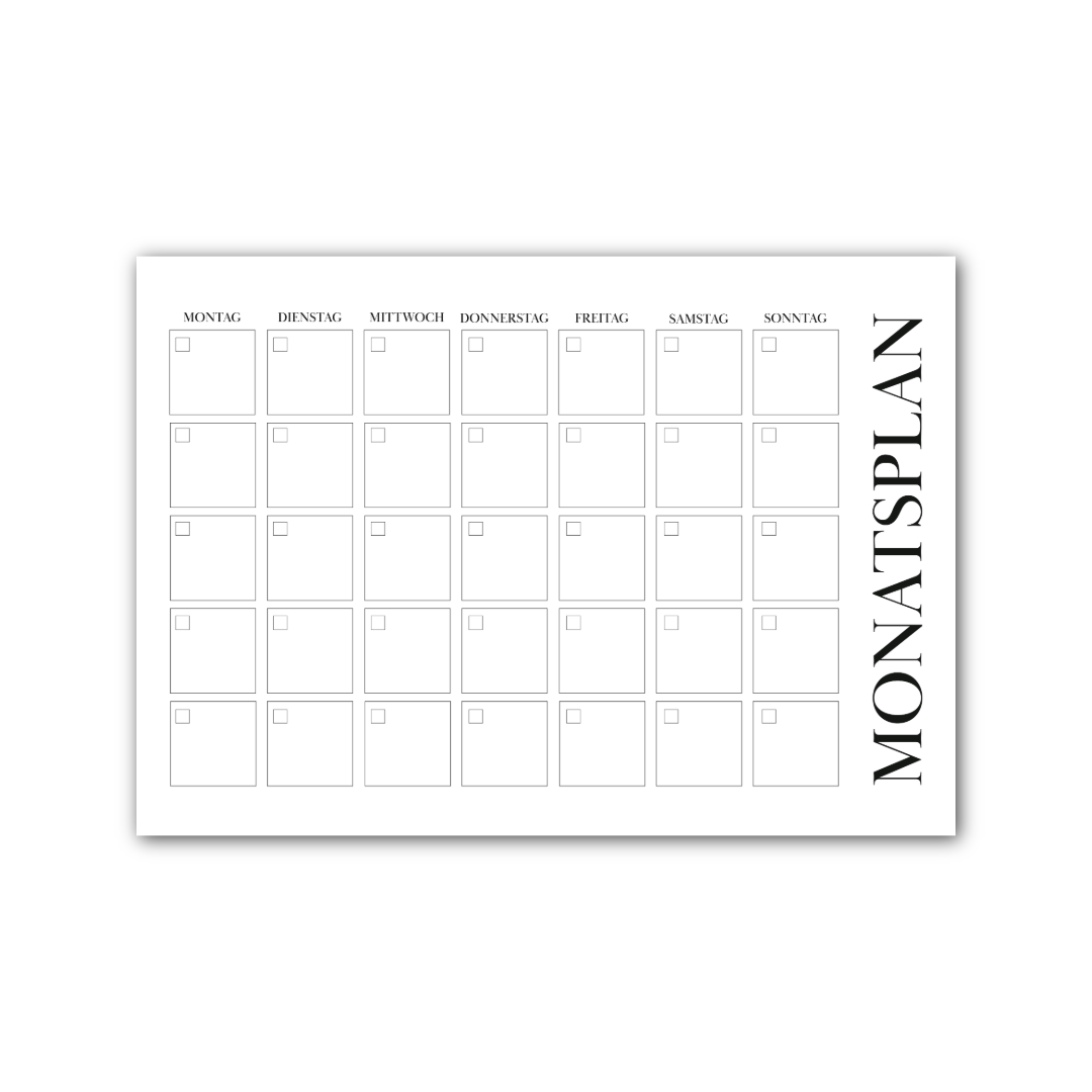 Monatsplan A4